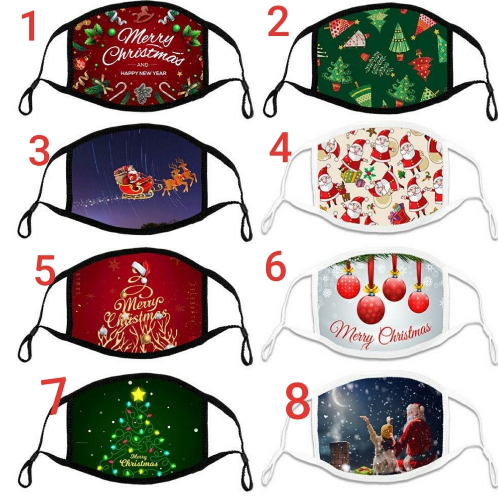 4 xmas masks! Matching adult kids sizes family